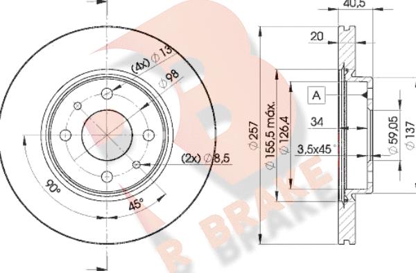 R Brake 78RBD25056 - Brake Disc autospares.lv