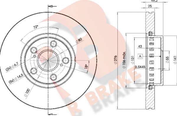 R Brake 78RBD25060 - Brake Disc autospares.lv