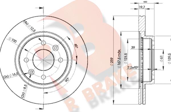 R Brake 78RBD25081 - Brake Disc autospares.lv