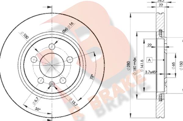 R Brake 78RBD25031 - Brake Disc autospares.lv