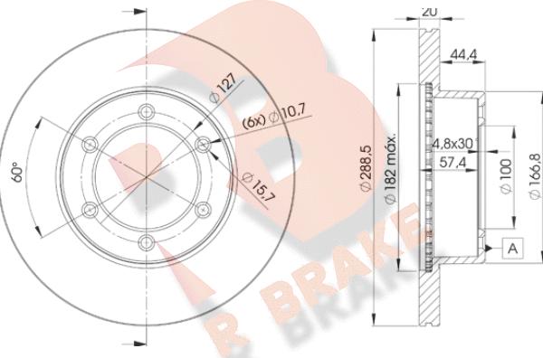 R Brake 78RBD25190 - Brake Disc autospares.lv