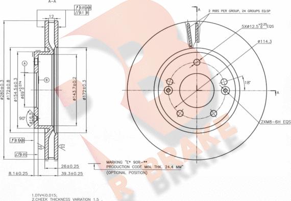 R Brake 78RBD25158 - Brake Disc autospares.lv