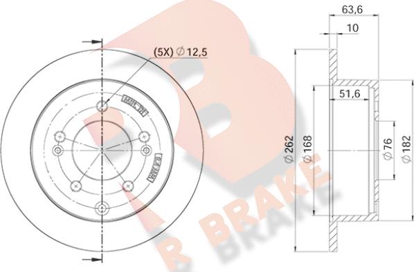 R Brake 78RBD25169 - Brake Disc autospares.lv