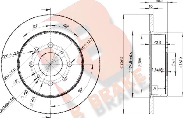 R Brake 78RBD25106 - Brake Disc autospares.lv