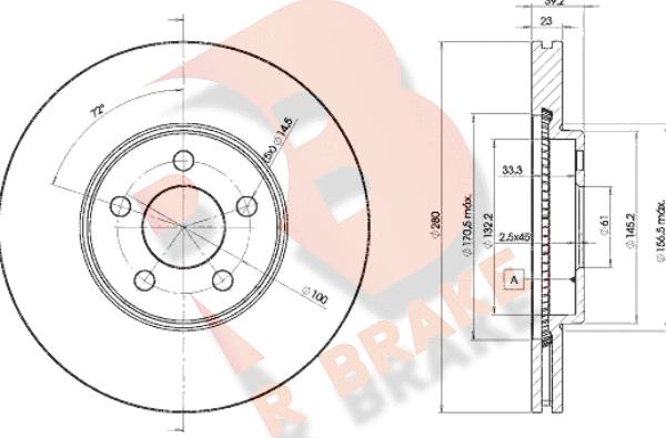 R Brake 78RBD25300 - Brake Disc autospares.lv