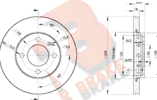 R Brake 78RBD25303 - Brake Disc autospares.lv