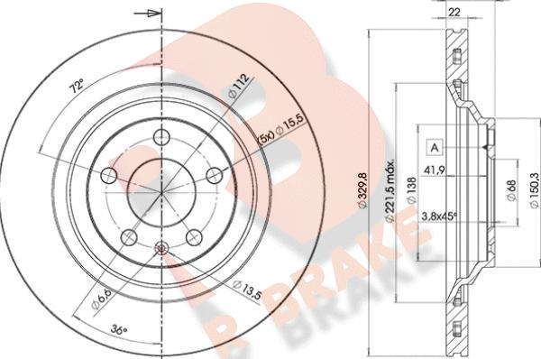 R Brake 78RBD25314 - Brake Disc autospares.lv