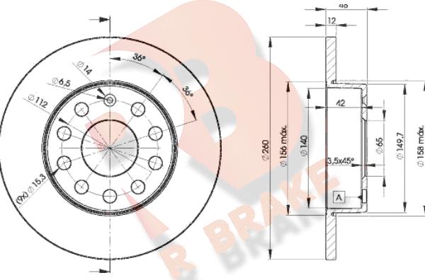 R Brake 78RBD25310 - Brake Disc autospares.lv