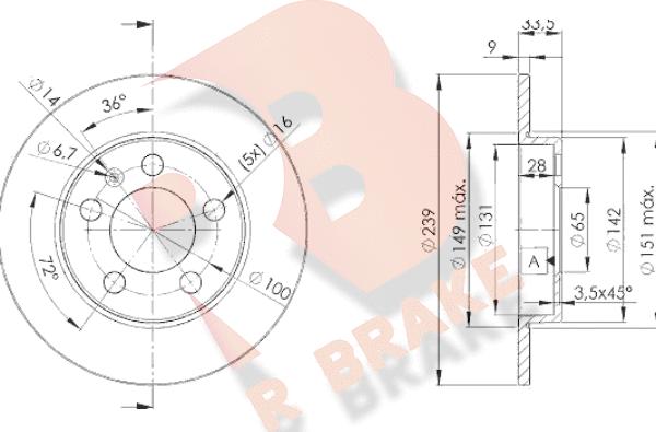 R Brake 78RBD25311 - Brake Disc autospares.lv