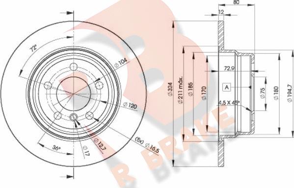 R Brake 78RBD26491 - Brake Disc autospares.lv