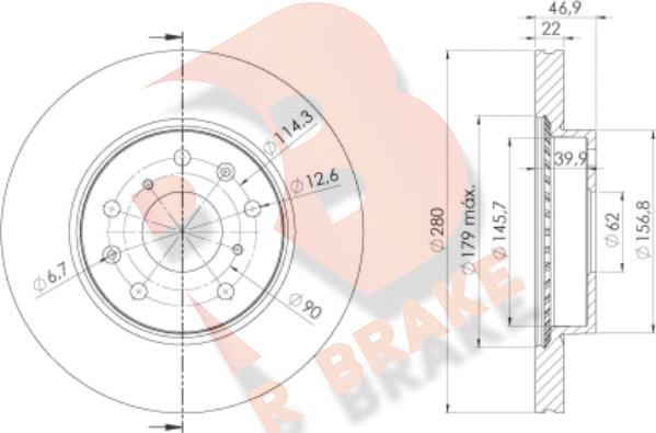 R Brake 78RBD26041 - Brake Disc autospares.lv