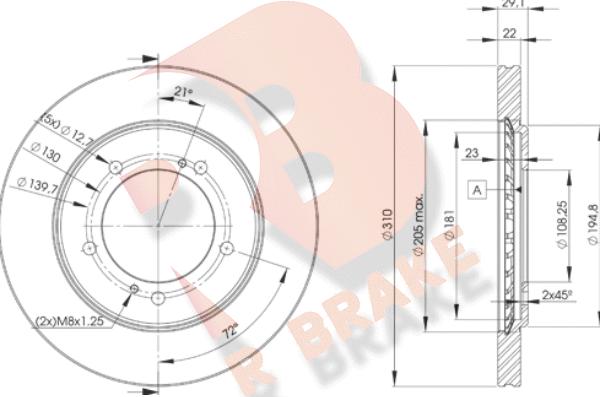 R Brake 78RBD26010 - Brake Disc autospares.lv