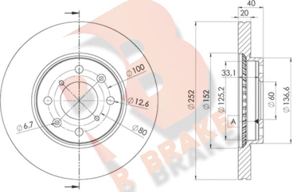 R Brake 78RBD26035 - Brake Disc autospares.lv