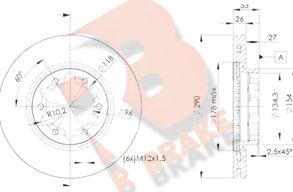 R Brake 78RBD26031 - Brake Disc autospares.lv