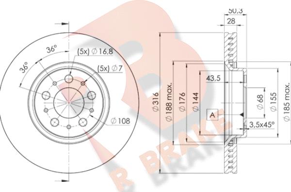 R Brake 78RBD26074 - Brake Disc autospares.lv