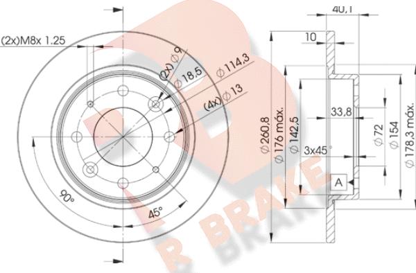 R Brake 78RBD26251 - Brake Disc autospares.lv