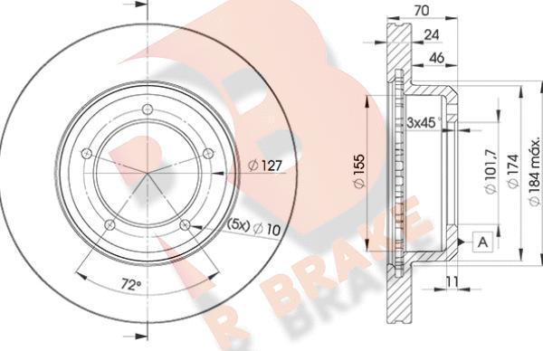 R Brake 78RBD20902 - Brake Disc autospares.lv