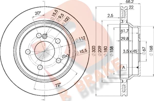 R Brake 78RBD20910 - Brake Disc autospares.lv