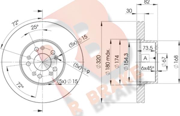 R Brake 78RBD20912 - Brake Disc autospares.lv