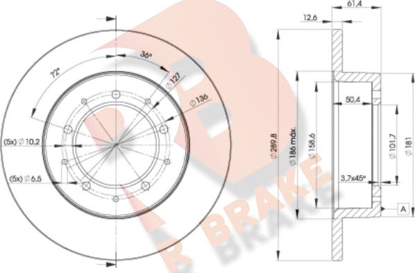 R Brake 78RBD20461 - Brake Disc autospares.lv