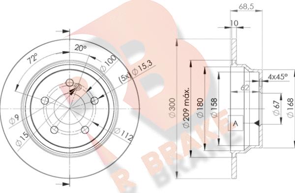 R Brake 78RBD20413 - Brake Disc autospares.lv