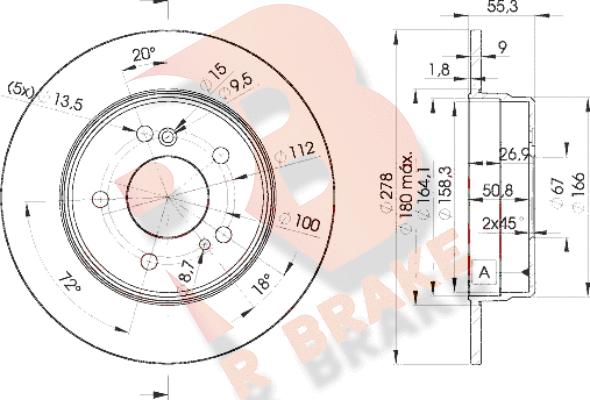 R Brake 78RBD20412 - Brake Disc autospares.lv