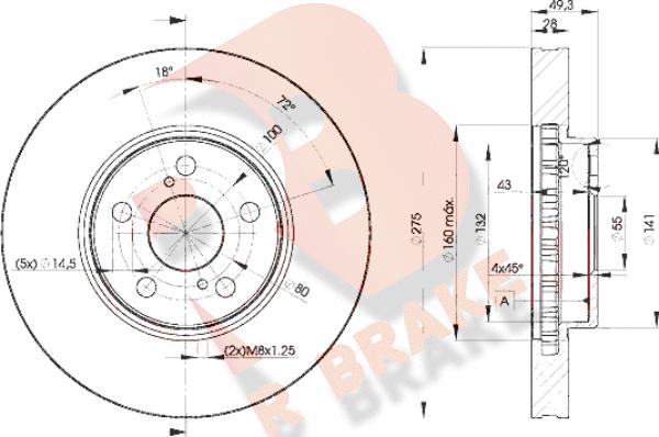 R Brake 78RBD20600 - Brake Disc autospares.lv