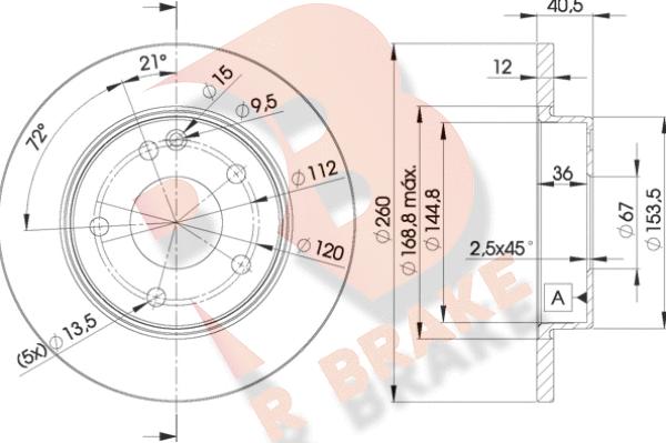 R Brake 78RBD20112 - Brake Disc autospares.lv