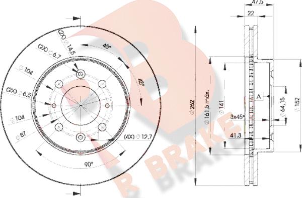 R Brake 78RBD20830 - Brake Disc autospares.lv