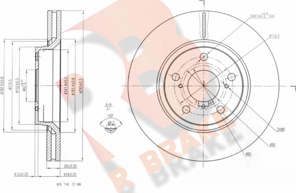 R Brake 78RBD20302 - Brake Disc autospares.lv