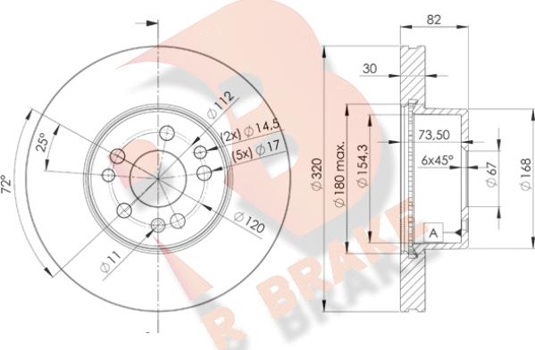 R Brake 78RBD20212 - Brake Disc autospares.lv