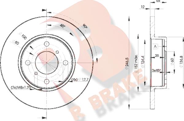 R Brake 78RBD20711 - Brake Disc autospares.lv