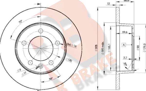 R Brake 78RBD21410 - Brake Disc autospares.lv