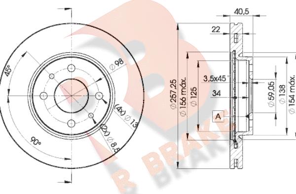 R Brake 78RBD21650 - Brake Disc autospares.lv