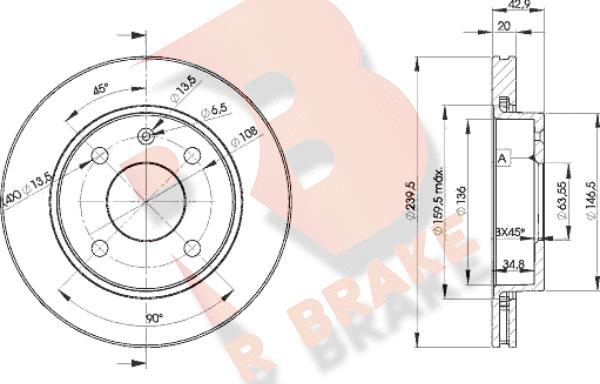 R Brake 78RBD21064 - Brake Disc autospares.lv