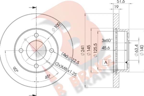 R Brake 78RBD21008 - Brake Disc autospares.lv