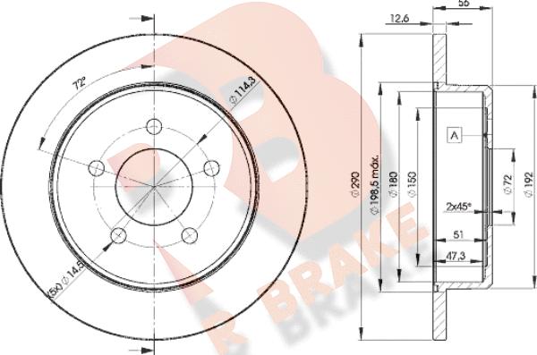 R Brake 78RBD21023 - Brake Disc autospares.lv