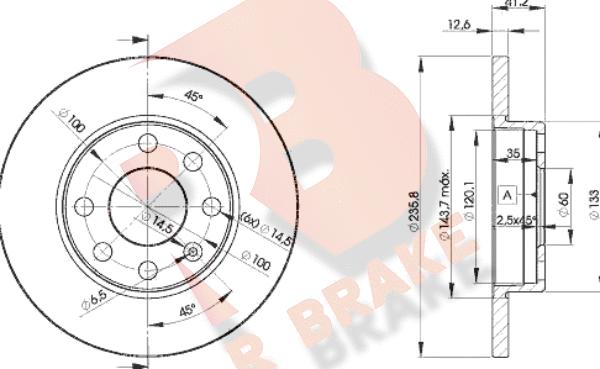 R Brake 78RBD21240 - Brake Disc autospares.lv