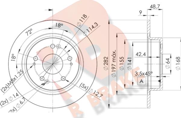 R Brake 78RBD21258 - Brake Disc autospares.lv