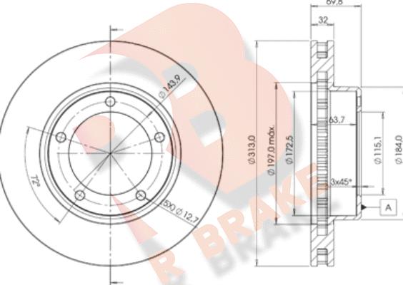 R Brake 78RBD21265 - Brake Disc autospares.lv