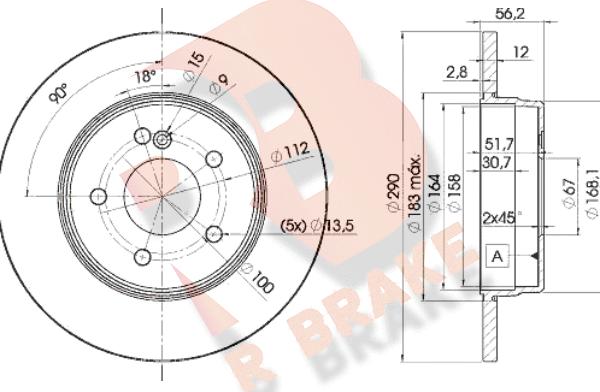 R Brake 78RBD21213 - Brake Disc autospares.lv