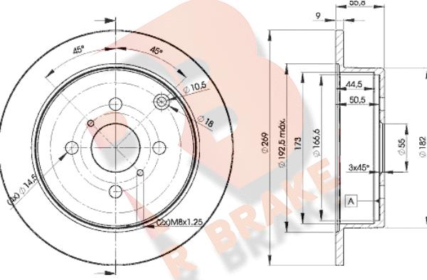 R Brake 78RBD21221 - Brake Disc autospares.lv