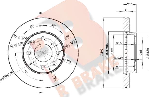 R Brake 78RBD21701 - Brake Disc autospares.lv