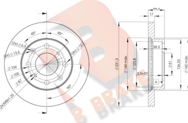 R Brake 78RBD21702 - Brake Disc autospares.lv