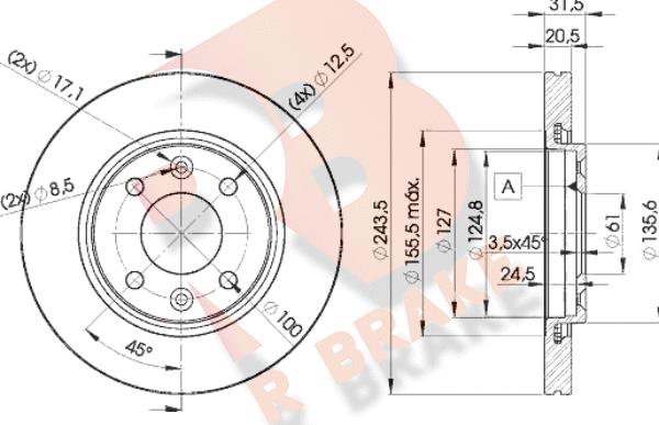 R Brake 78RBD28901 - Brake Disc autospares.lv