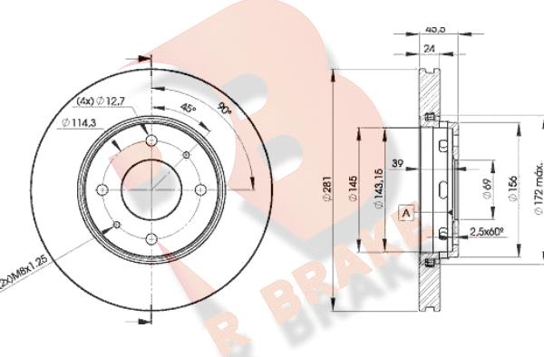 R Brake 78RBD28027 - Brake Disc autospares.lv