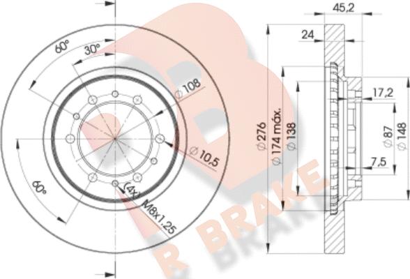 R Brake 78RBD28716 - Brake Disc autospares.lv