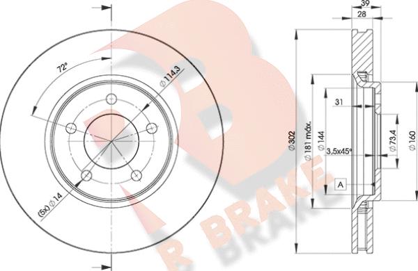 R Brake 78RBD23918 - Brake Disc autospares.lv