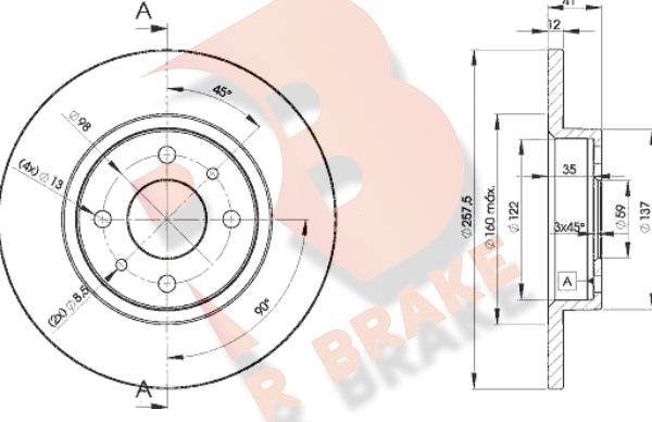 R Brake 78RBD23466 - Brake Disc autospares.lv