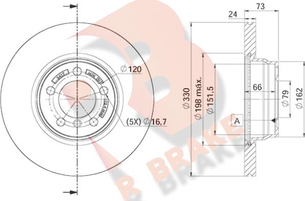 R Brake 78RBD23417 - Brake Disc autospares.lv